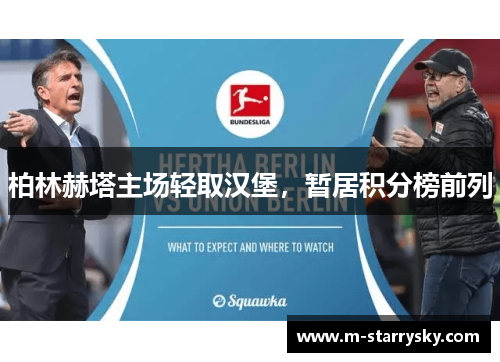 柏林赫塔主场轻取汉堡，暂居积分榜前列